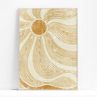 Japanese gold sun abstract line printable wall art «Kin no Yūhi» poster