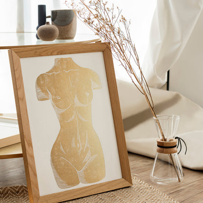 Gold antique nude woman minimal sculpture large linocut print sale home decor cheap budget discounted modern bathroom affordable gift sale original artwork
living room 
hostess gift, home gift unique, heirloom gift, handmade gift for women, handmade gift for the home, grandmother gift, grandma gift, going away gift for coworker, godparent gift, godmother gift, girlfriend gift, gift for the home, gift for best friend female, Farmhouse wall decor, farm decor, easter gift, dorm room decor, diy gift, Dining 