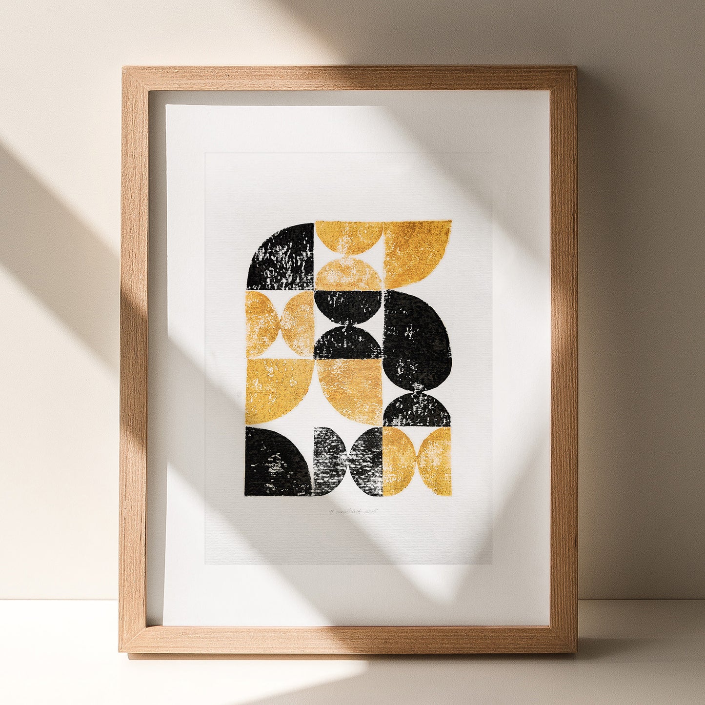 bauhaus style linocut print mid century modern relief texture man cave wall decor geometric art entryway father gift black friday sale lino linogravure printmaking cyber week deal bedroom office eco friendly contemporary abstract golden minimalist home original artwork living room statement self christmas dopamine entryway fall gift for her one of a kind bathroom scandinavian handprint unique eclectic aesthetic wall hanging kitchen dining room laundry entryway handmade housewarming new apartment