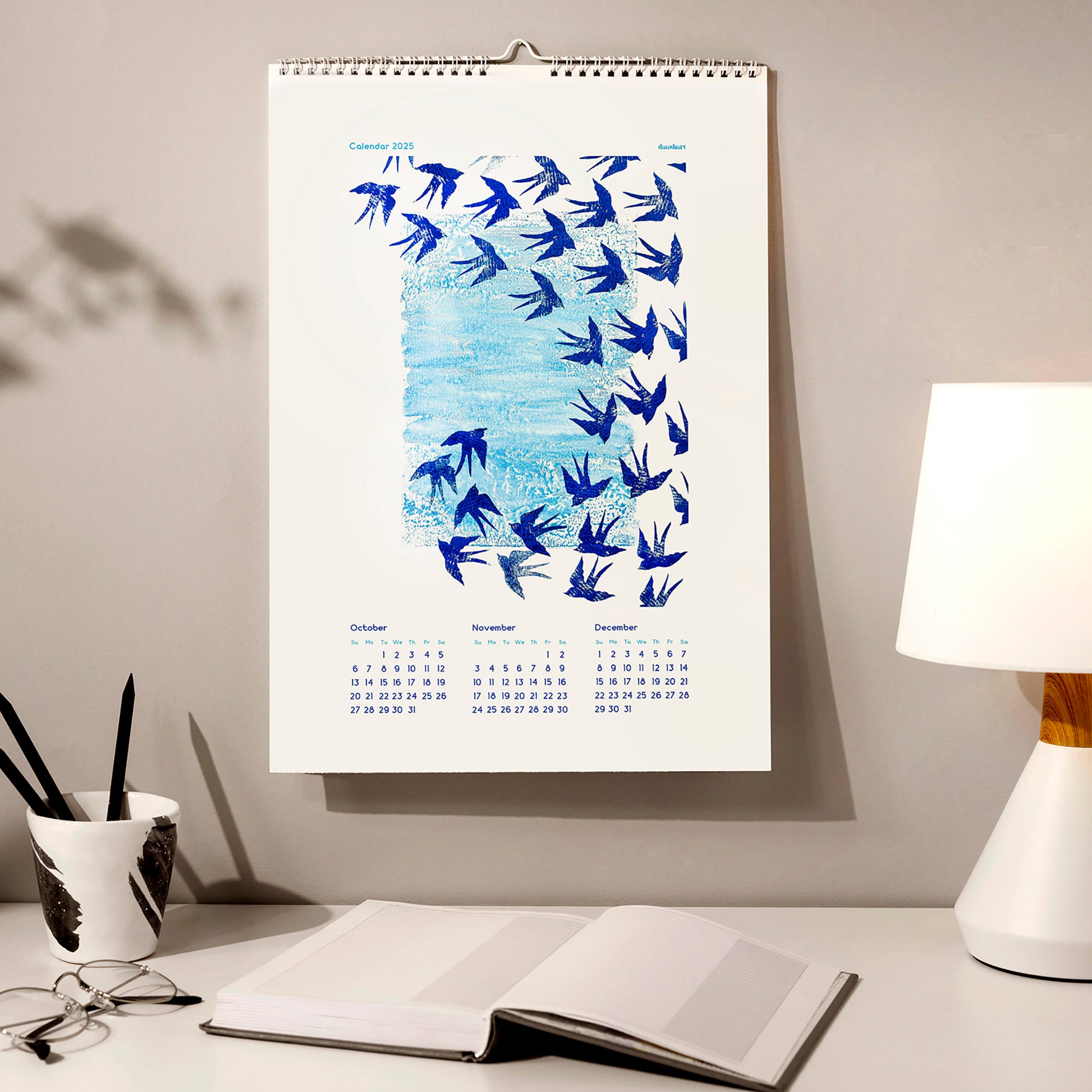 2026 wall printable illustrated calendar blue ocean waves fish sky clouds bird linocut monotype prints bedroom decor INSTANT DOWNLOAD coastal wall hampton digital download new year gift ideas 
bedroom wall decor, modern kitchen art, dining room decor, Thank You Gift, bathroom prints, living room wall art, dorm room decor, laundry room decor, mens room decor, home office decor, man cave room, new home gift, home gift unique, self gift, house warming gift, housewarming gift, thank you gift, Thoughtful 