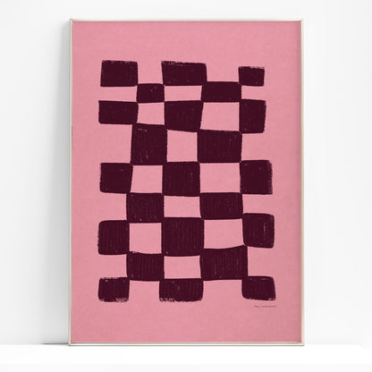 burgundy pink color boho checkered printable wall art trendy bohemian large prints living room contemporary mid century modern preppy room decor digital poster abstract girly girlfriend gift wine downloadable home office bathroom aesthetic soft minimalist minimal organic shape self Scandinavian kitchen instant download geometric hanging moody dorm abstraction hostess mom mother female grandmother above bed housewarming shelf heirloom sister godmother grandmother gift her friend bridal shower