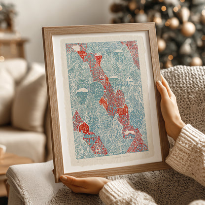 Retro Winter Forest with Snow Red House Village Printable Linocut Prints Christmas Festive Kids Master Bedroom Wall Art Decor Digital Poster
wall hanging, Vintage art, unique wall art, trendy wall art, downloadable art, teacher appreciation gift, sister in law gift, shelf decor, self gift, creative workspace, rustic, Retro, retirement gift, contemporary, scandinavian, digital download, realtor closing gift, Woodland fairytale, plant lover gift, neutral earth tones, illustration, office wall decor, bedroom, 