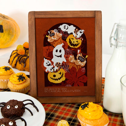 mystical prints autumn halloween pumpkin ghost muffins dessert printable wall art dining room decor entryway dark academia digital poster game room spooky botanical self floral fast food modern kitchen shelf thanksgiving table Boo funny living room children kids nature rustic illustration farm farmhouse Gothic Aesthetic Fall instant download downloadable large contemporary wall hanging vintage handmade textures seasonal moody decoration sweet dessert goth