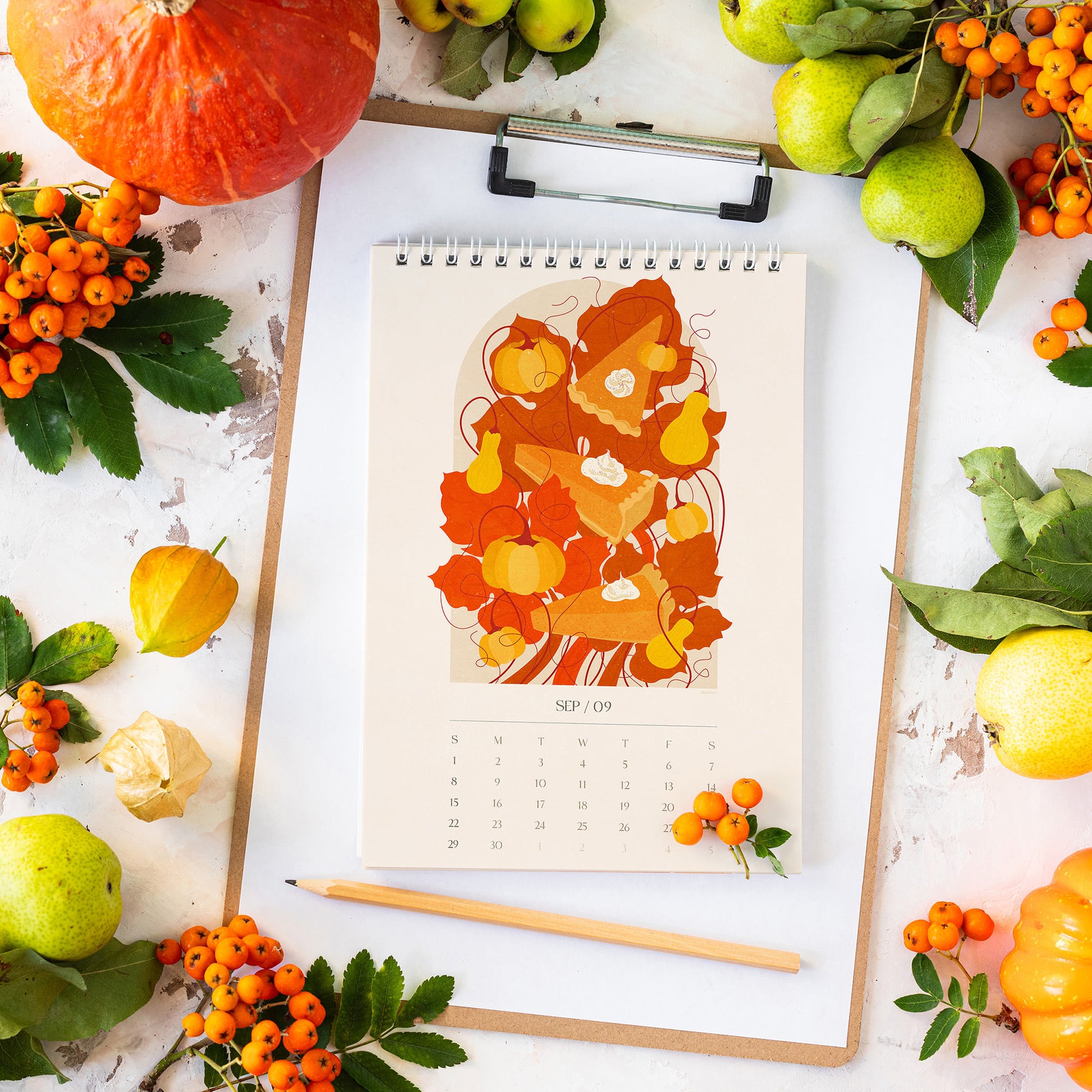 Personalized 2026 calendar 11x17in Botanical food and drink Printable Illustrated calendar foodie pumpkin pie kitchen decor dining room decor, Thank You Gift, bathroom prints, living room wall art, dorm room decor, laundry room decor, mens room decor, home office decor, man cave room,&nbsp;new home gift, home gift unique, self gift, house warming gift, housewarming gift, thank you gift, Thoughtful Autumn Gift, heirloom gift, long distance gift, gift for husband, thinking of you gift