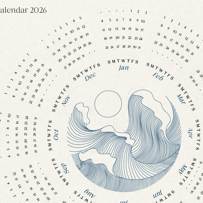 2026 Printable Yearly Calendar Abstract Line Waves Sun + Desktop Wallpaper iPad Neutral Contemporary Wall Art Living Decor INSTANT DOWNLOAD digital poster 
dining room decor, Thank You Gift, bathroom prints, living room wall art, dorm room decor, laundry room decor, mens room decor, home office decor, man cave room,&nbsp;new home gift, home gift unique, self gift, house warming gift, housewarming gift, thank you gift, Thoughtful Autumn Gift, heirloom gift, long distance gift, gift for husband, thinking 