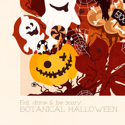 autumn Halloween pumpkin ghost muffins dessert floral fast food printable wall art modern kitchen shelf decor spooky botanical thanksgiving table entryway digital poster dining room decor mystical prints Boo funny dining living room children kids nature rustic illustration farm farmhouse Dark Academia Gothic Aesthetic Fall instant download downloadable large contemporary wall hanging vintage handmade textures seasonal moody decoration sweet dessert
