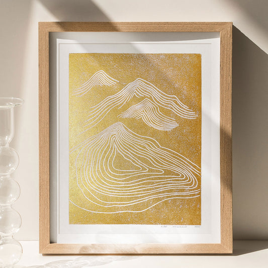 abstract lines art mountains 8x10 fall home office landscape wall art linocut print original artwork entryway decor thanksgiving table hostess gift linogravure unique thank you minimalist hand carved, wall hanging, unique Vintage art, unique wall art, trendy wall art, thank you gift boss, teacher appreciation gift, Summer wall art, large wall art, sister in law gift, shelf decor, self gift, rustic artwork, Retro scandinavian artwork, handprint, retirement gift