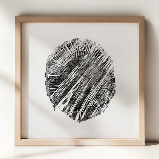 woodcut nature tree ring wood print original artwork relief abstract circle living room rustic fall wall art bedroom decor eco friendly gift black friday sale cyber monday sale anniversary gift contemporary minimalist woodblock slice autumn one of a kind farmhouse printmaking foraged handprinted farm self sister mom mother hostess new home gift appartment grandmother godmother wife woman living room heilroom kitchen handmade dining Organic Sustainable Cabin Mindfulness & Zen