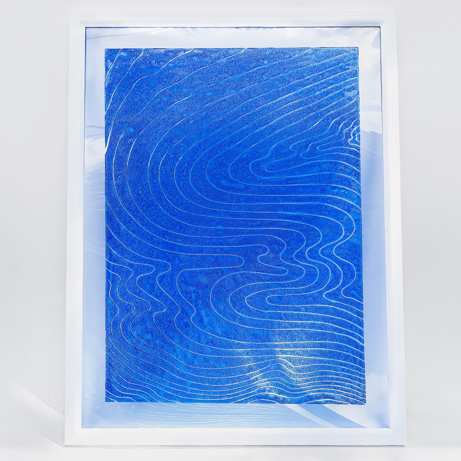 blue water relief flexible plexiglass linocut print original artwork japanese wall art nautical decor mid century modern bathroom lino printmaking abstract 
wall hanging, hand carved, unique trendy, thank you gift boss, teacher appreciation gift, powder room, creative studio wall art, treat yourself, Summer wall art, large wall art, sister in law gift, self gift, rustic artwork, scandinavian artwork, retirement gift, realtor closing gift, primary bedroom, Relief handprint, one of a kind, half bath wall art