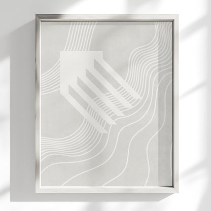 Beige gray relief white abstract minimalist geometric stairs monochrome aesthetic color year 2026 surrealistic style dancer line prints printable wall art man cave decor mid century modern digital poster nordic scandinavian soft neutral living room 
cloud dancer, wall hanging, trendy wall art, downloadable art, self gift, creative workspace, rustic, retirement gift, contemporary, scandinavian, digital download, realtor closing gift, Entryway, foyer wall art, neutral earth tones, illustration, office 
