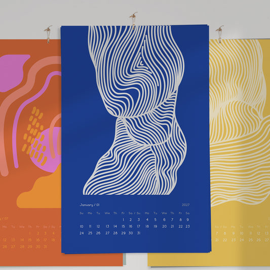 Colorful abstract monthly printable 2027 wall calendar nordic minimalist 11x17in contemporary lines illustrated calendar INSTANT DOWNLOAD new year 2027 gift digital product primary bedroom 2027 trendy color minimalist modern decor rainbow vertical illustration dining room teacher coworker housewarming new homeowner friend home office nature lover large downloadable rustic hanging mother grandmother sister self wife women hostess girlfriend artistic aesthetic christmas unique for her dad him