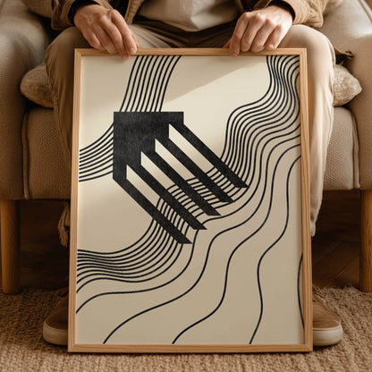 Beige black organic stairs contemporary lines printable wall art mid century modern retro abstract home office decor aesthetic prints man cave garage digital poster living room mens game meditation room instant download midmalism gift for boyfriend luxury minimal relaxing vanity room self powder above bed meditation texture reading nook apartment downloadable yoga instant download laundry wellness man cave living master bedroom entryway hallway staircase her sister mom mother him mindfulness
