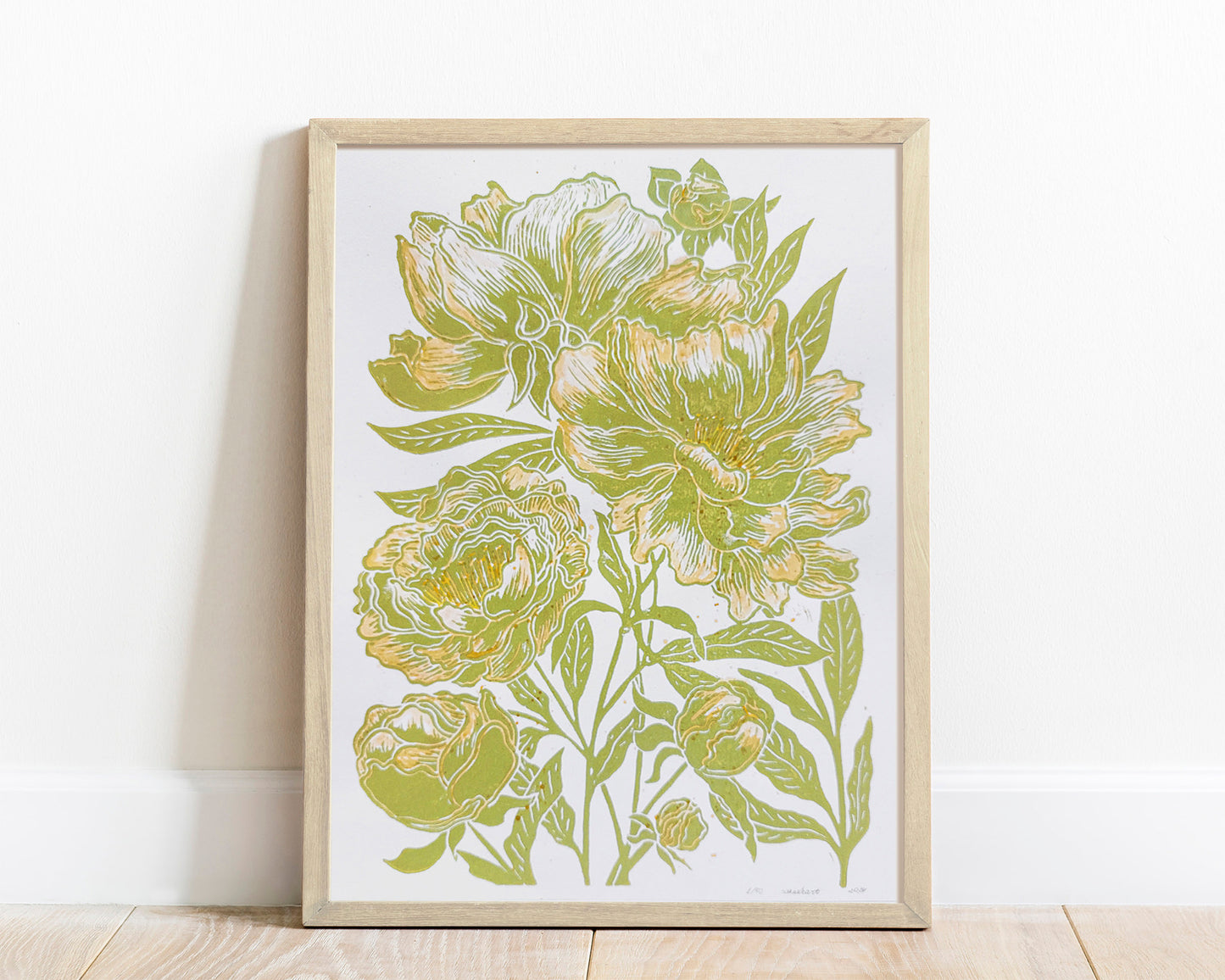 Watercolor Yellow
Peonies Flowers
Green Plant Farm
Linocut Print
Summer Wall Art
Original Artwork
Botanical Kitchen
Bedroom Decor
Nature Lover Gift
Lino print
Linogravure
Printmaking Art
Farmhouse Gift