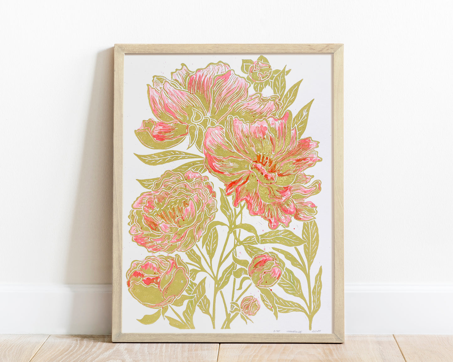 Watercolor Pink farm
Peonies Flowers
Green Plant Summer
Linocut Print
Wall Art Botanical
Original Artwork
Kitchen Decor floral
Nature Lover Gift
Housewarming rustic
Farmhouse block
Printmaking relief
Foraged cottagecore
Bedroom living room