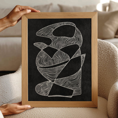 geometric abstract contemporary lines black and white curvy line drawing printable wall art statement living room modern home decor gift for him ideas digital poster man cave garage instant download minimalist prints relaxing graphite Staircase mid century modern little treat gift master bedroom scandinavian home office treat yourself nordic meditation soft minimalist scandi therapist self gift bathroom dorm laundry mom mother grandmother above bed new home housewarming shelf sister hallway