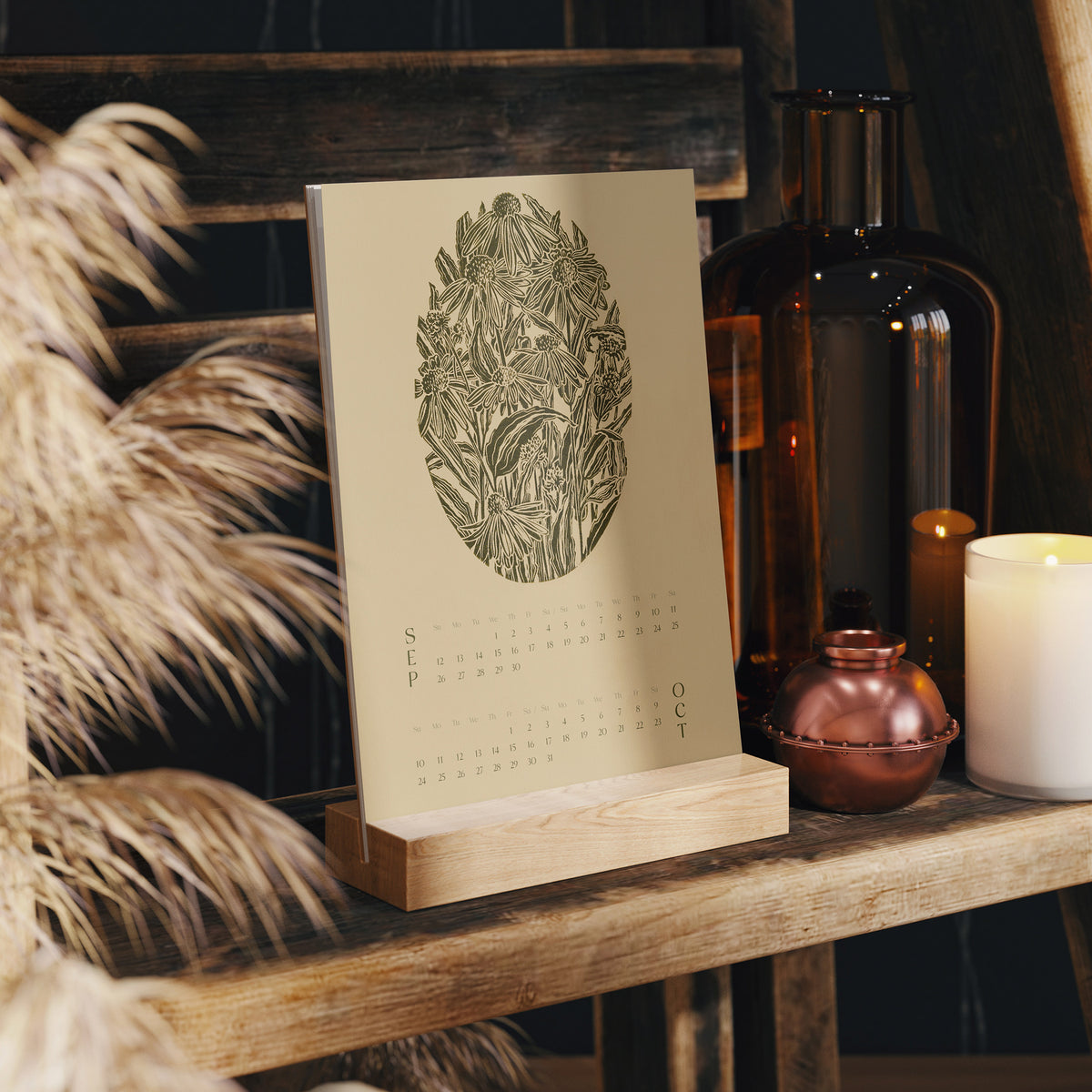printable vintage botanical 2027 wall calendar meadowland green linocut flowers handprint prints nordic lodge home office decor INSTANT DOWNLOAD chrysanthemum iris echinacea peonies vintage linogravure 
new year gift, christmas present, illustrated calendar, wall calendar 2027, holiday calendar 2027, instant download, digital product, downloadable art, wall hanging, unique wall art, Xmas Gift for Nature Lover, minimalist wall art, large wall art, moody wall art, trendy wall art, aesthetic wall art