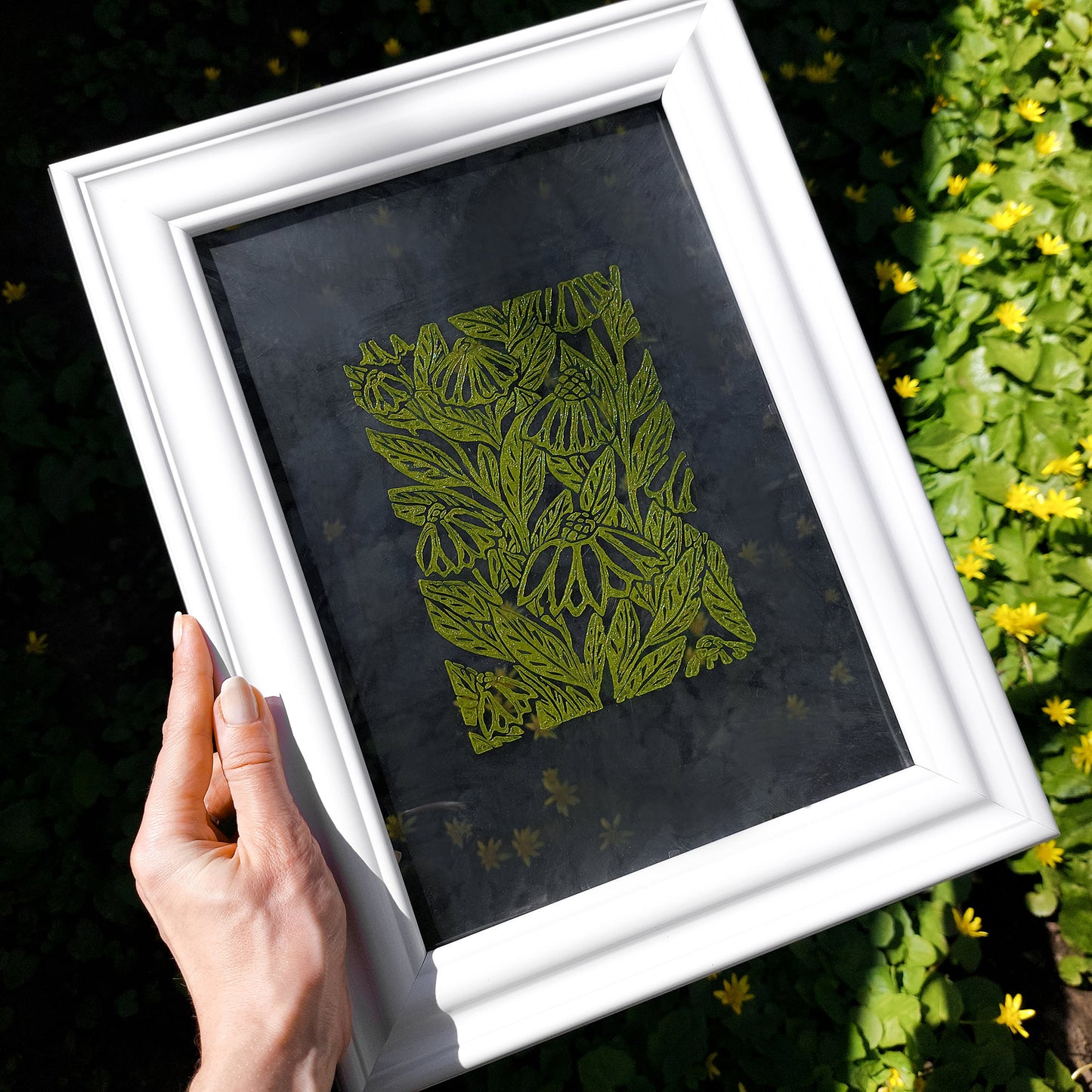 retro cottagecore echinacea purpurea flowers lino linocut print flexible plexiglass relief monoprint sage green color floral handprint original artwork window nook decor
wall hanging, hand carved, unique trendy, thank you gift boss, teacher appreciation gift, powder room, creative studio wall art, treat yourself, Summer wall art, large wall art, sister in law gift, self gift, rustic artwork, scandinavian artwork, retirement gift, realtor closing gift, primary bedroom, Relief handprint, one of a kind