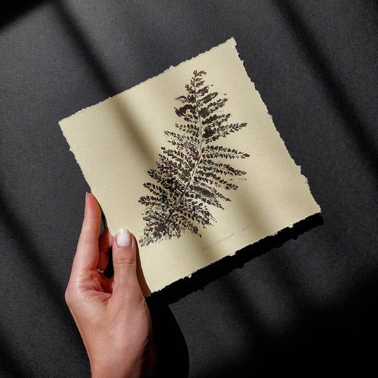 cottagecore wall art fern plant monotype print minimalist original artwork home office decor shelf entryway decor thank you gift one of a kind monoprint godmother printmaking leaves dining room rustic friend new apartment fall autumn leaf lover farmhouse living room boanical aesthetic home sister foraged relief texture farm modern kitchen hostess nature xmas seasonal mother thoughtful office self sister mom mother apartment grandmother wife woman handmade Her Warm Earth Tones decoration