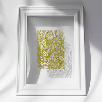 retro cottagecore jasmine flower nature linocut print flexible plexiglass relief monoprint art sage green color floral lino original artwork window nook decor mother gift ideas rustic linogravure little treat gift european countryside living room self sister unique grandmother above bed staircase one of a kind study room laundry room handprint hallway coworker reading nook home hostess farmhouse kitchen block bedroom botanical printmaking farm mom new apartment godmother wife Entryway