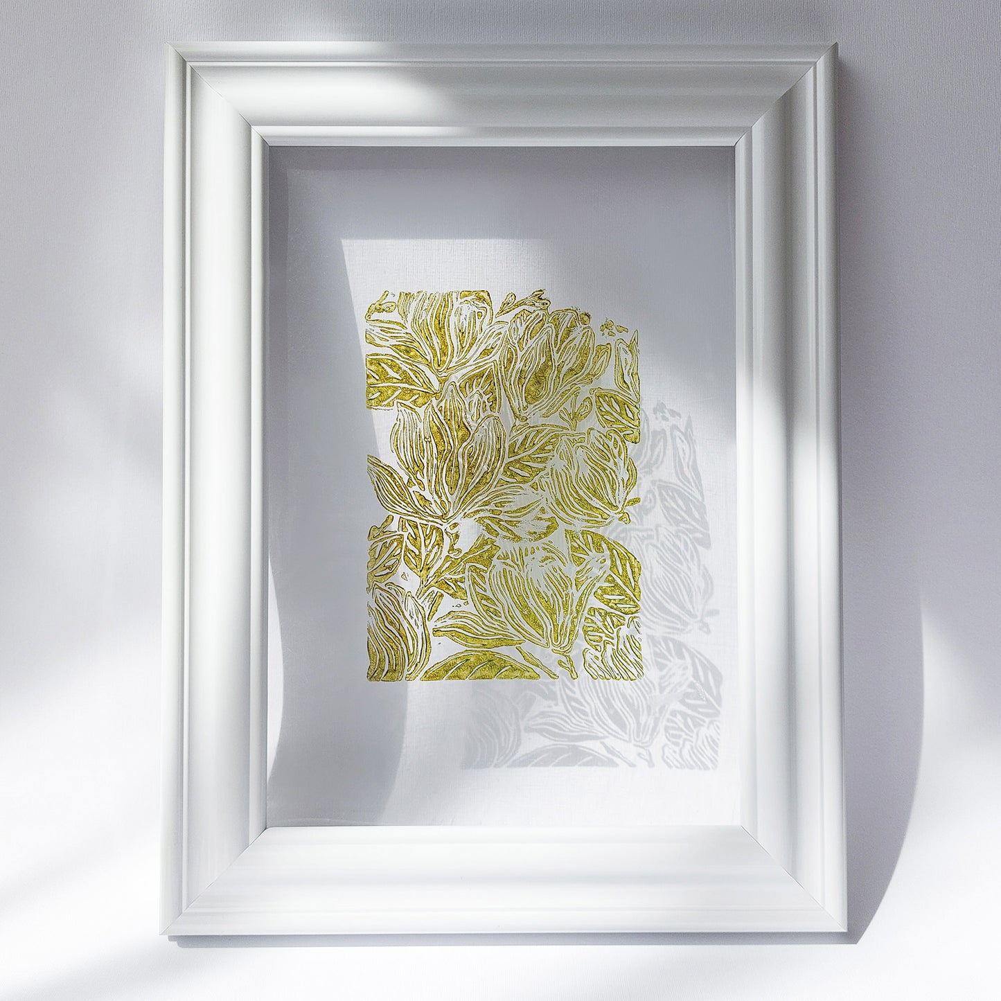 retro cottagecore magnolia flowers linocut print flexible plexiglass relief monoprint sage green color floral lino original artwork window nook decor mother gift ideas rustic linogravure study room wall art laundry room retro handprint hallway coworker gift above bed reading nook grandmother gift self nature present staircase home hostess farmhouse kitchen block bedroom sister botanical printmaking farm sister mom mother new apartment godmother wife woman dining Entryway housewarming living room