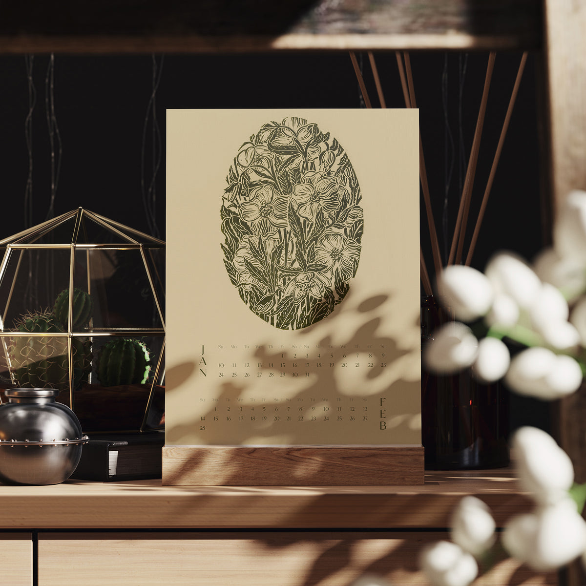 printable vintage botanical 2027 wall calendar meadowland green linocut flowers handprint prints nordic lodge home office decor INSTANT DOWNLOAD chrysanthemum iris echinacea peonies vintage linogravure english cottage art floral lino illustrated modern kitchen bedroom new year digital plant lover gift Cottagecore large hostess dining vertical Christmas xmas housewarming new homeowner friend nature rustic farmhouse mother grandmother sister self wife women farm girlfriend godmother gift for her