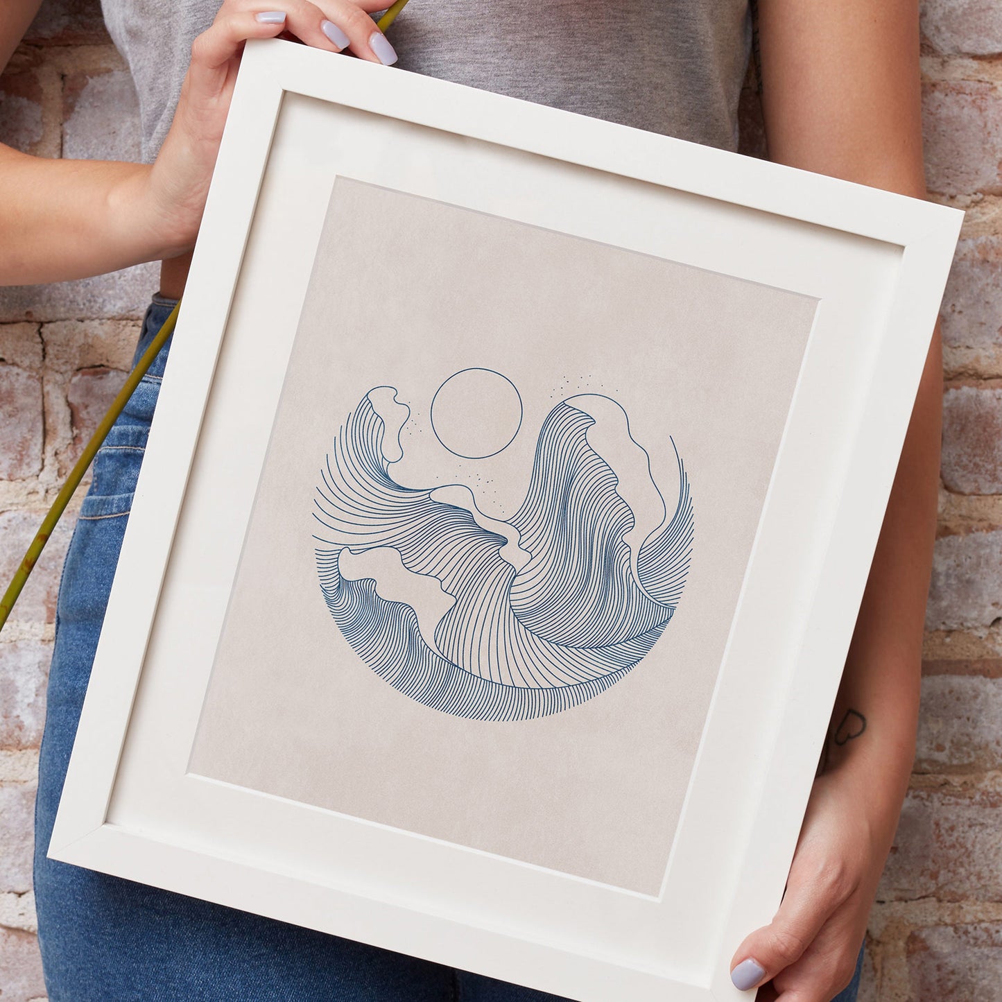 Blue abstract lines waves and sun digital poster printable wall art hampton Maritime Living coastal going away gift for coworker, employee appreciation gift, pass the gift game, realtor closing gift, fathers day gift, grandpa gift, new dad gift, sister birthday gift, boyfriend gift, couple gift, best friend gift, girlfriend gift, sister gift, big sister gift, daughter gift, best man gift, wife gift, brother gift