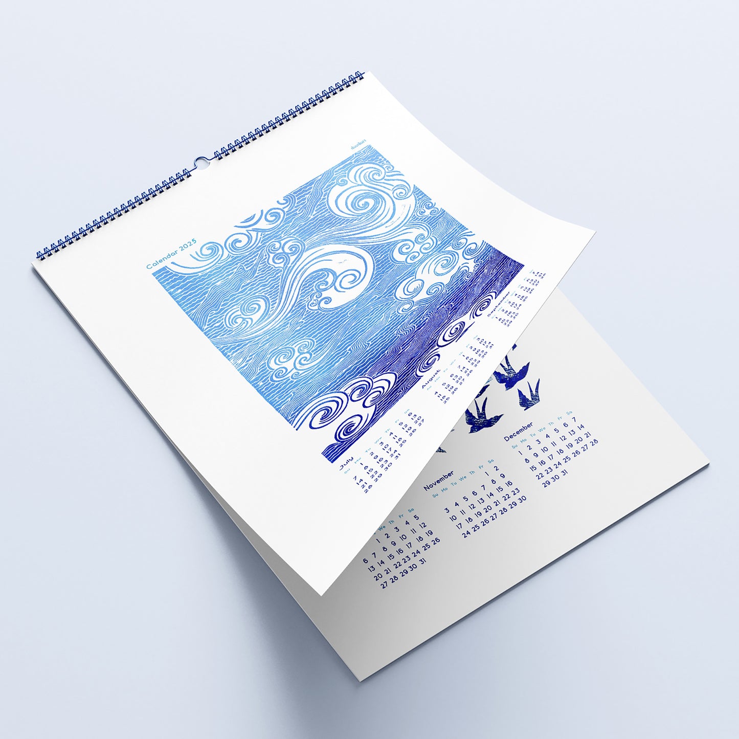 2026 wall printable illustrated calendar blue ocean waves fish sky clouds bird linocut monotype prints bedroom decor INSTANT DOWNLOAD coastal wall hampton digital download new year gift ideas 
gift for best friend female, nurse gift, retirement gift, teacher retirement gift, going away gift for coworker, employee appreciation gift, thoughtful teacher gift, pass the gift game, realtor closing gift, fathers day gift, grandpa gift, new dad gift, Say Thanks, sister birthday gift, boyfriend gift, couple gift
