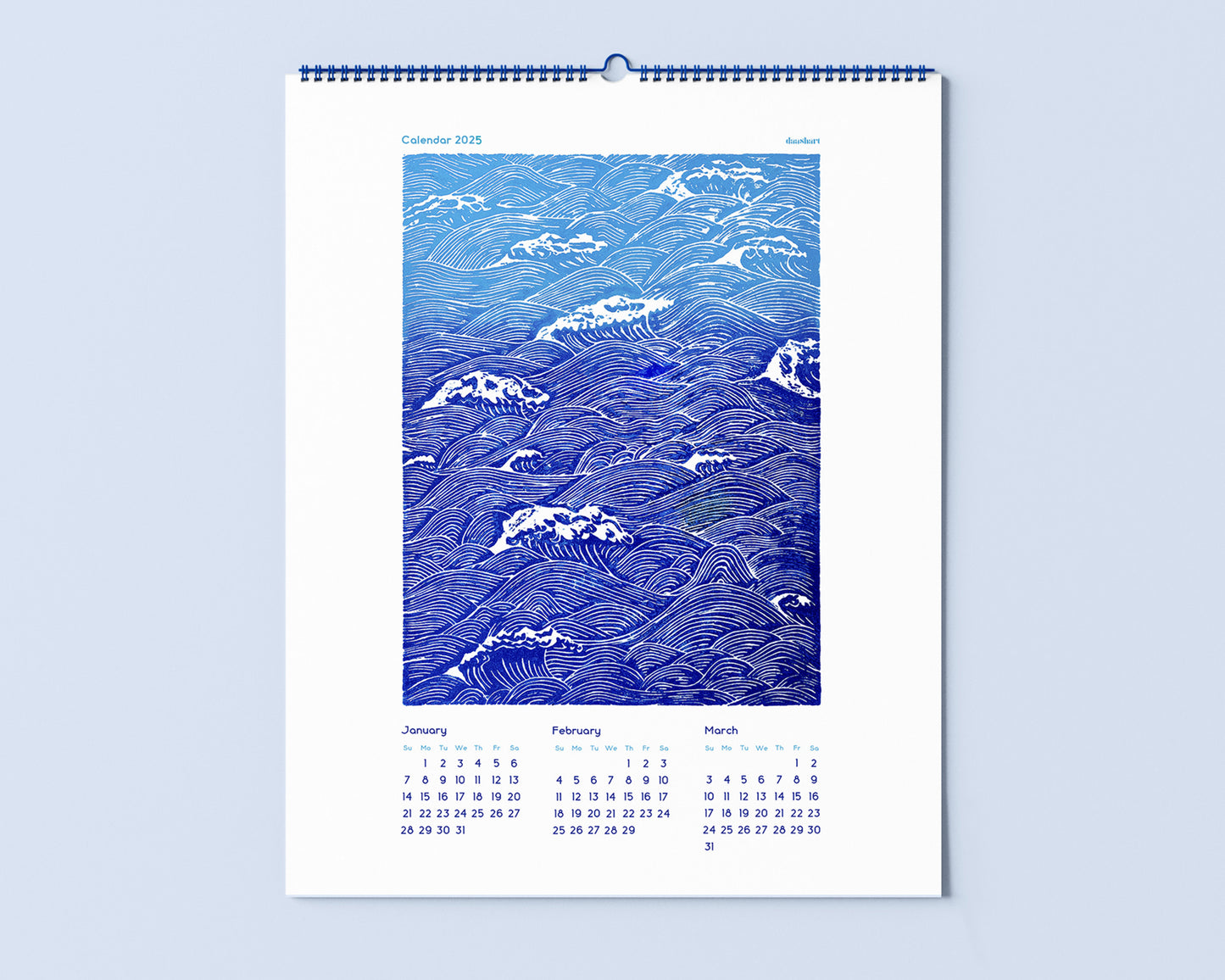 Printable Calendar
Illustrated Calendar
Blue Ocean Waves
Fish Sky Clouds
Blue Birds Digital
Linocut prints
Monotype Prints
Bedroom Wall Decor
INSTANT DOWNLOAD
Nature lover gift
Large 2025 Calendar
Nautical Living Room
New Year Gift
