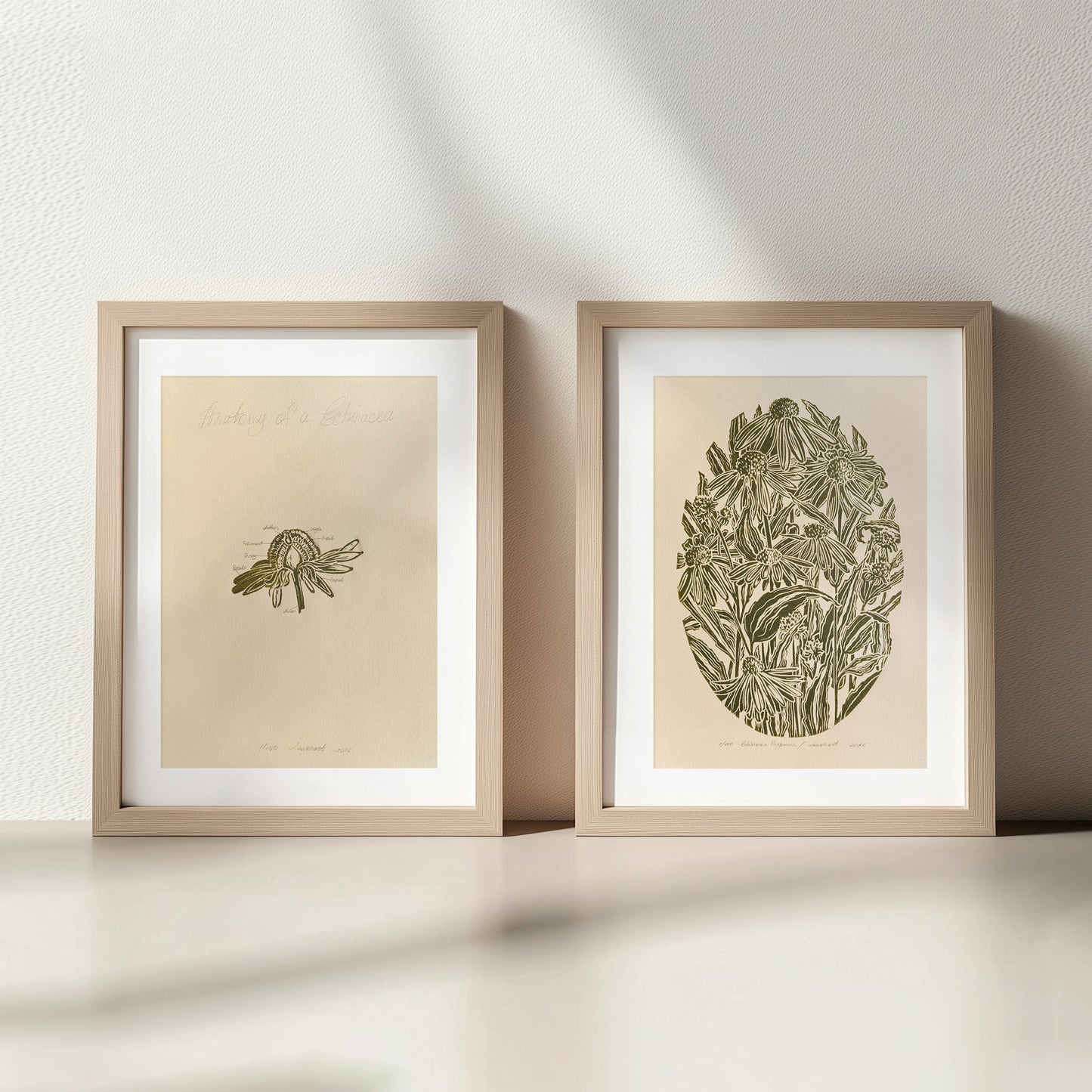gallery wall set of 2 piece vintage anatomy echinacea purpurea flowers retro linocut print original artwork poison botanical master bedroom window nook decor sister gift floral lino rustic linogravure Sage green monochrome herb botanical 
wall hanging reading nook wall art, Vintage art unique wall art trendy thank you gift boss teacher appreciation gift english cottage, country cottage wall decor european countryside wall art, soft organic modern, poetic, etching style, headboard wall art, french 