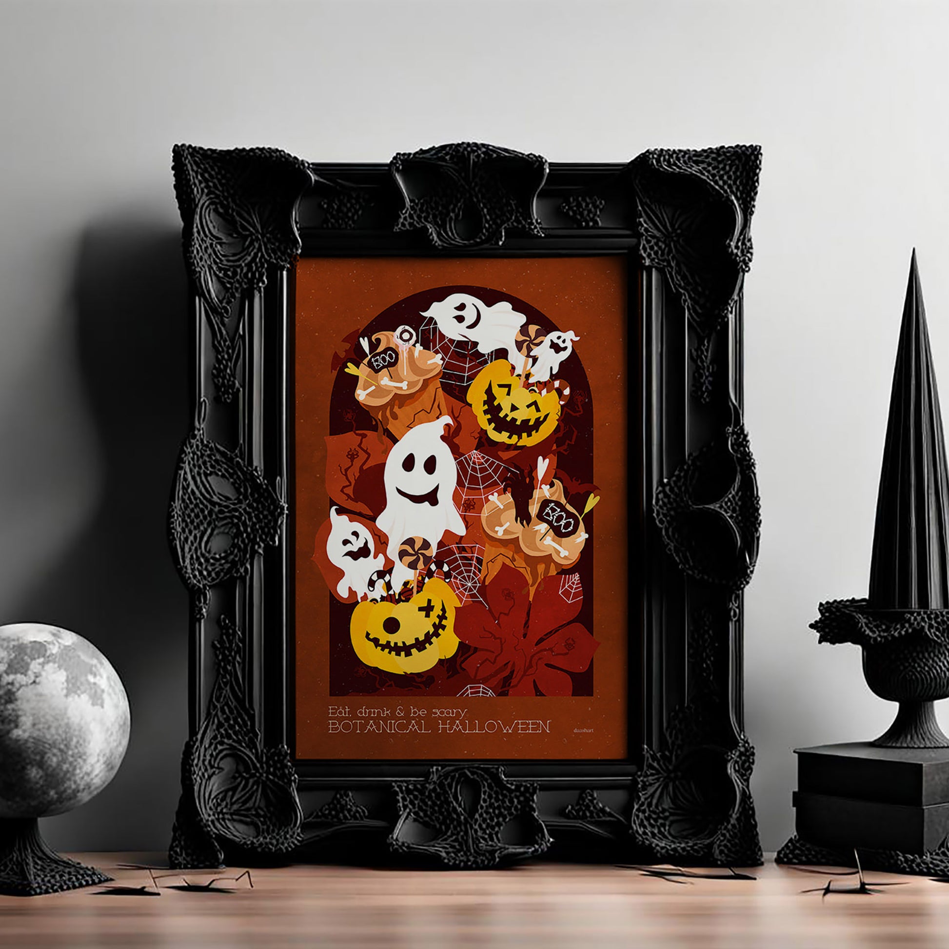 mystical prints autumn halloween pumpkin ghost muffins dessert printable wall art dining room decor entryway dark academia digital poster game room spooky botanical self floral fast food modern kitchen shelf thanksgiving table Boo funny living room children kids nature rustic illustration farm farmhouse Gothic Aesthetic Fall instant download downloadable large contemporary wall hanging vintage handmade textures seasonal moody decoration sweet dessert goth