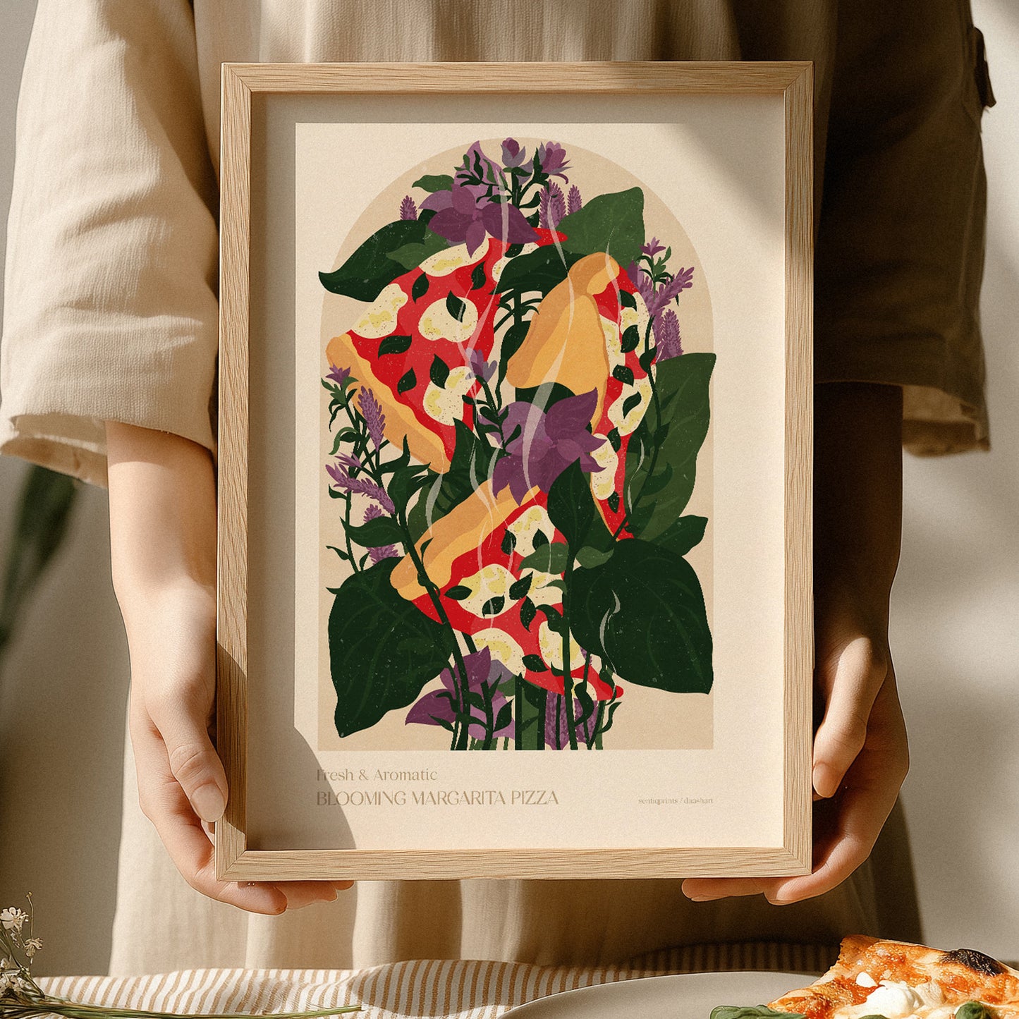 Dark green yellow red purple maximalist prints margarita pizza blooming plant basil leaves printable wall art floral botanical modern kitchen man cave garage dining room neapolitan fast food digital poster italian cuisine coffee corner 
dorm room decor, laundry room decor, mens room decor, home office decor, kids children nursery, bedside, bedroom focal point art, primary bedroom, man cave garage, new home gift, home gift unique, self gift, house warming gift, back to school gift, college graduation gift