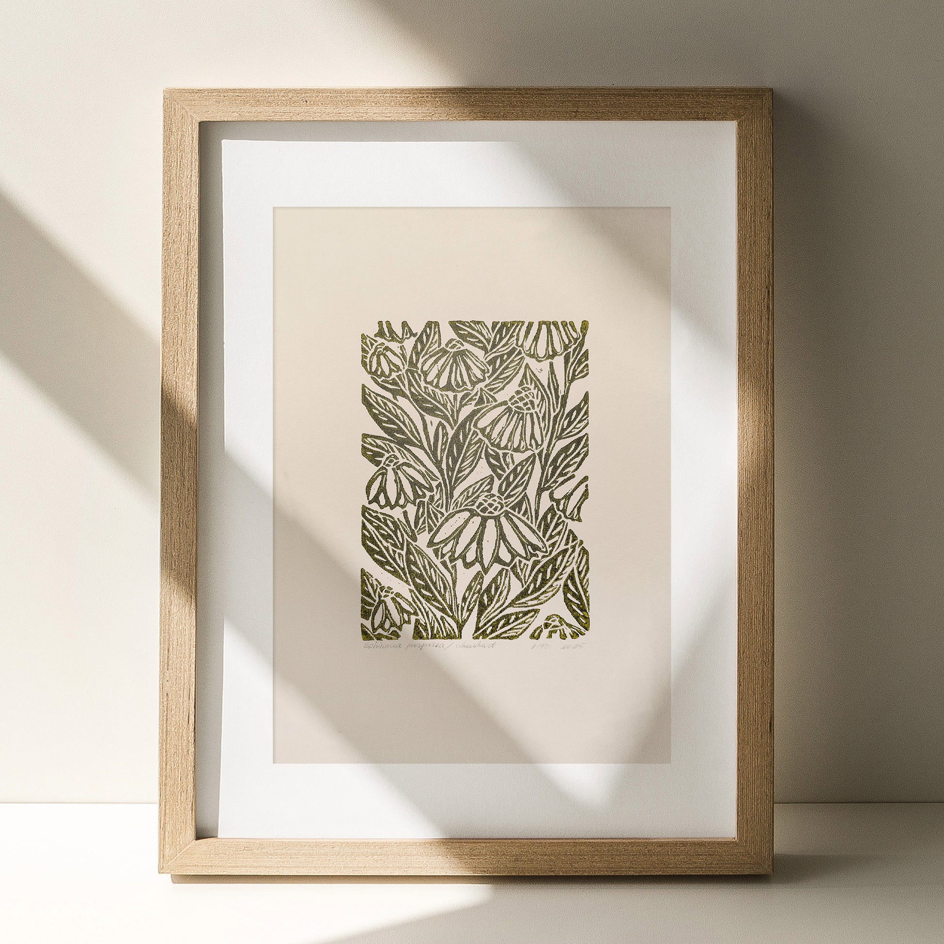 Beige coneflower art retro cottagecore echinacea flowers linocut print sage green color floral lino original artwork vintage linogravure
 wall hanging, unique wall art, trendy, thank you gift, boss, breakfast nook, teacher appreciation gift, Summer, Spring wall art, herb botanical, english country cottage, pantry wall, european countryside, poetic, slow living, eastern european, sister in law gift, self gift, rustic wall art, retirement, yoga space, cozy corner, Relief print, realtor closing gift