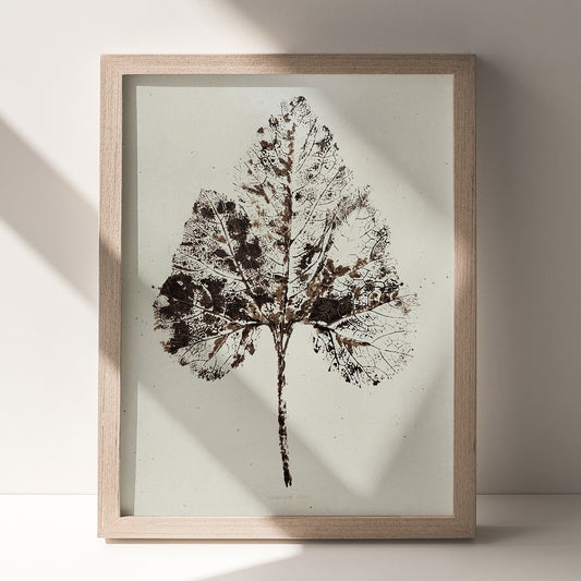 Cottagecore Autumn Leaf Monotype Print Brown Plant Farmhouse Wall Art Living Decor Monoprint Boanical Aesthetic New Home Sister Fall Gift wall hanging, unique wall art, trendy, thank you gift, boss, teacher appreciation gift, Summer, Christmas, sister in law gift, self gift, rustic wall art, retirement, One of a Kind Holiday Gift, Relief print, realtor closing gift, Printmaking art, plant lover gift, original illustration, Thank You Gift, original artwork