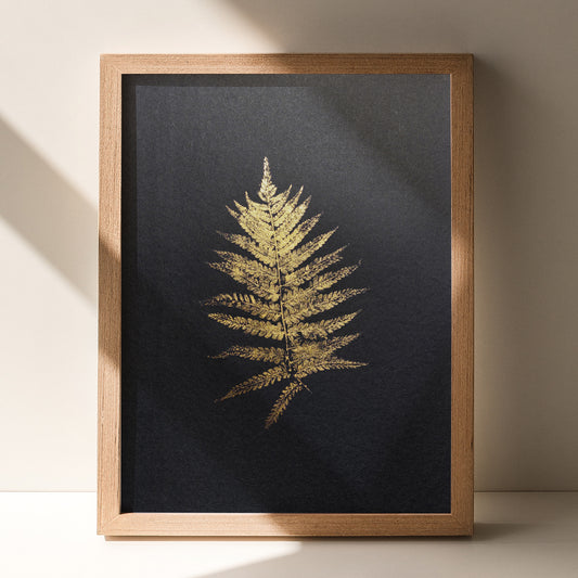 cottagecore wall art gold fern plant monotype print botanical decor original artwork printmaking housewarming gift one of a kind living room nature lover gift farmhouse hostess rustic minimalist relief textured bedroom farm grandmother gift wife daughter big sister gift sister girlfriend new home nature cottage core foraged farm chateaucore modern kitchen laundry entryway decordried nature lover gift home office contemporary unique gift ideas earth tones shelf decoration
