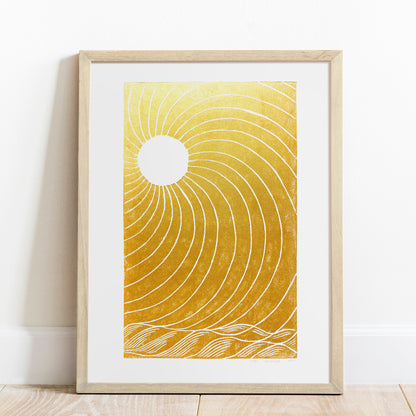 Linocut Print Gold Japanese Sun Sea Landscape Wall Art Mid Century Modern Original Artwork Bedroom Home Office Decor Thoughtful Self Gift
hand carved, wall hanging, unique Vintage art, unique wall art, trendy wall art, thank you gift boss, teacher appreciation gift, master bedroom, Summer wall art, large wall art, sister in law gift, shelf decor, self gift, rustic artwork, Retro scandinavian artwork, handprint, retirement gift, Relief print, realtor closing gift, Printmaking art, original illustration