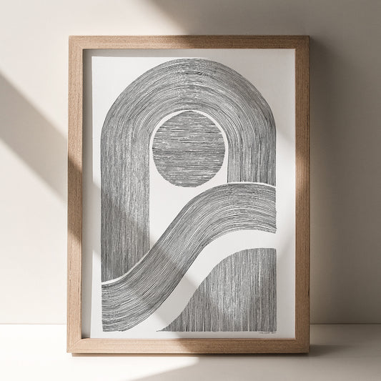 Black and white abstract lines art boho arch neo deco original artwork line drawing mid century modern office minimalist living room wall art man cave decor gift for him one of a kind nordic scandinavian marker hand drawn home office present geometric meditative unique architect father contemporary classical aesthetic moody bathroom kitchen dining dorm laundry above bed entryway decordried neutral housewarming shapes eclectic girlfriend hostess coworker mother sister girlfriend staircase laundry