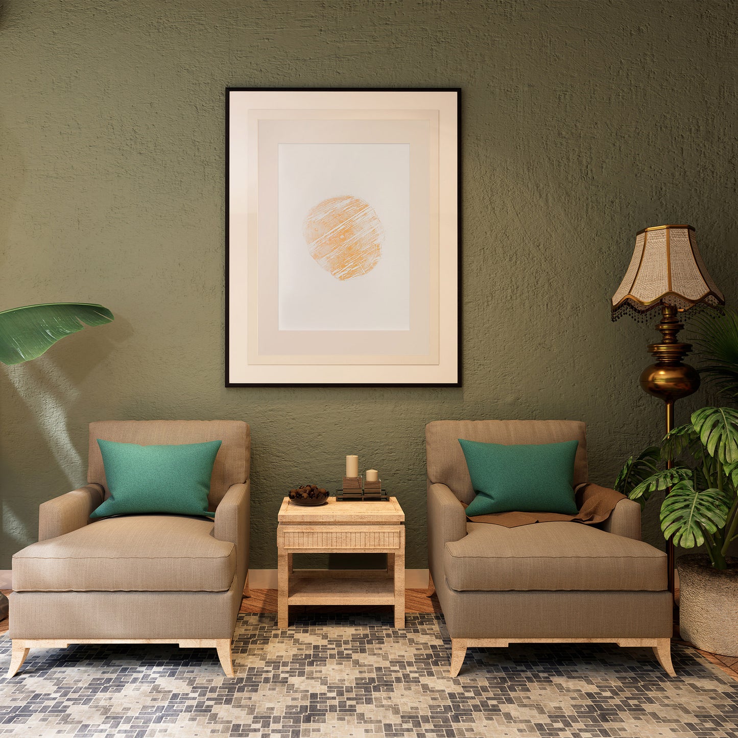 beige circle woodcut print printmaking relief original artwork large wall art living room autumn bedroom decor one of a kind black friday sale cyber monday sale contemporary minimalist classical style relief first home cozy fall seasonal thanksgiving table thoughtful nature lover farmhouse home office hostess thank you cottagecore foraged handprinted rustic farm self sister mom mother hostess new apartment grandmother godmother wife woman kitchen handmade dining for Her Thankful Entryway Dorm