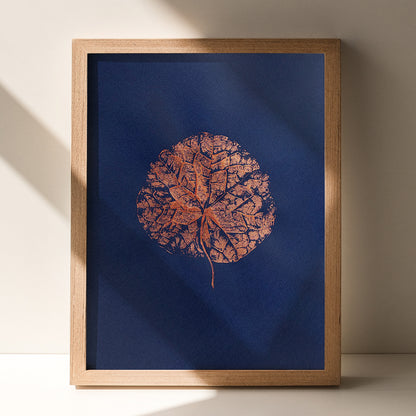 Dark blue plant monotype print botanical wall decor bronze leaf original artwork cottagecore art living room one of a kind thoughtful teacher nature lover gift chateaucore bedroom christmas gift for professor 
minimalist large farm housewarming printmaking hostess rustic grandmother wife daughter big sister sister girlfriend new home plant farmhouse foraged modern kitchen laundry entryway decordried home office decorated appreciation back to school thoughtful Present Thank You self Unique