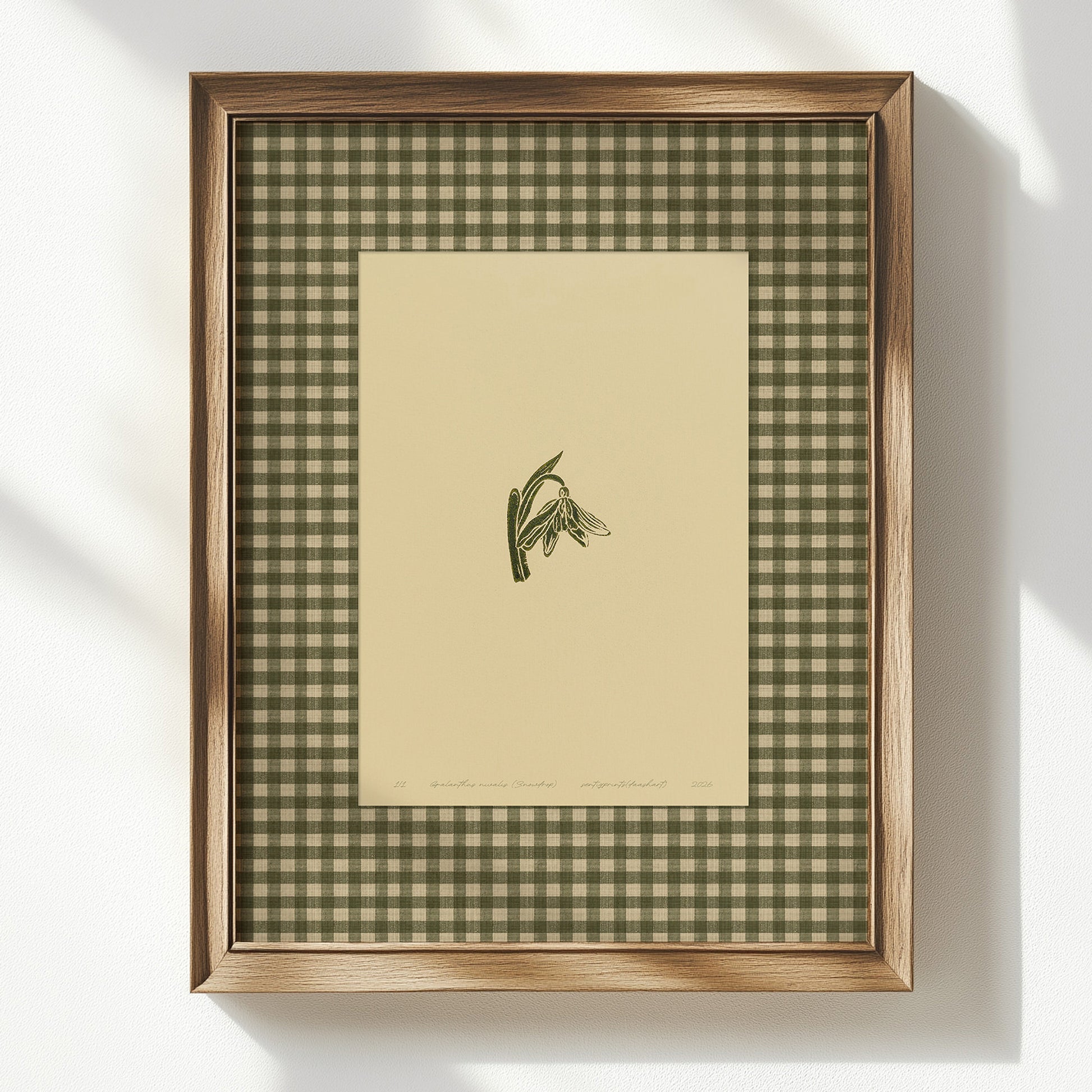 Trendy beige printable wall art sage green color gingham snowdrop flower large linocut retro cottagecore chateaucore checkered decor fireplace romantic nature digital poster floral lino prints rustic linogravure vintage botanical monoprints grand millennial kitchen monochrome mom gift living room antique illustration dining hostess table earth tones downloadable bedroom instant download home office housewarming farmhouse mother grandmother sister self wife women girlfriend Entryway reading nook