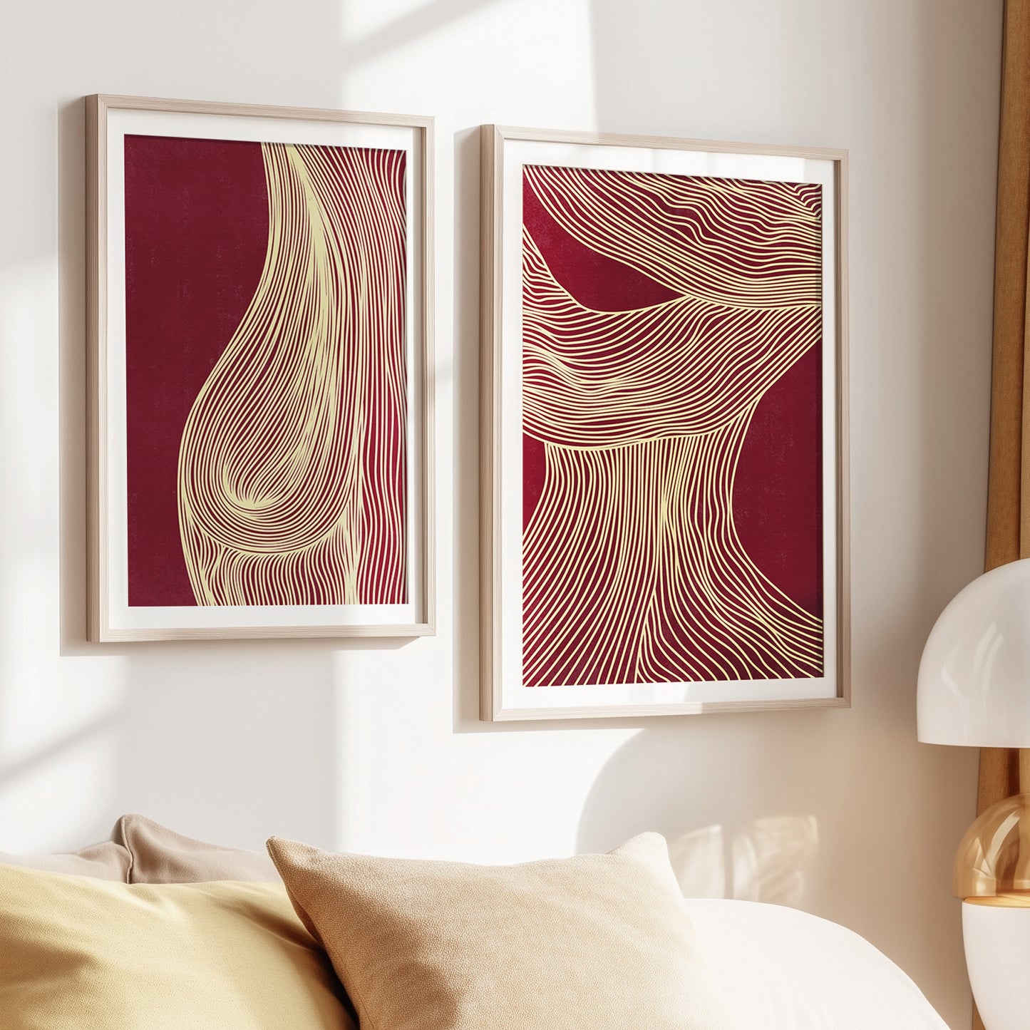 trendy 2026 palette burgundy red cherry gallery wall set of 3 peice butter yellow color relaxing abstract contemporary lines printable wall art above bed nordic scandinavian neutral woman aesthetic prints digital poster
master bedroom glamoratti cabernet red new home gift idea mid century large living modern minimalist girlfriend downloadable instant download geometric shabby chic bathroom coquette preppy dorm laundry man cave men's home office mom mother female grandmother self shelf sister
