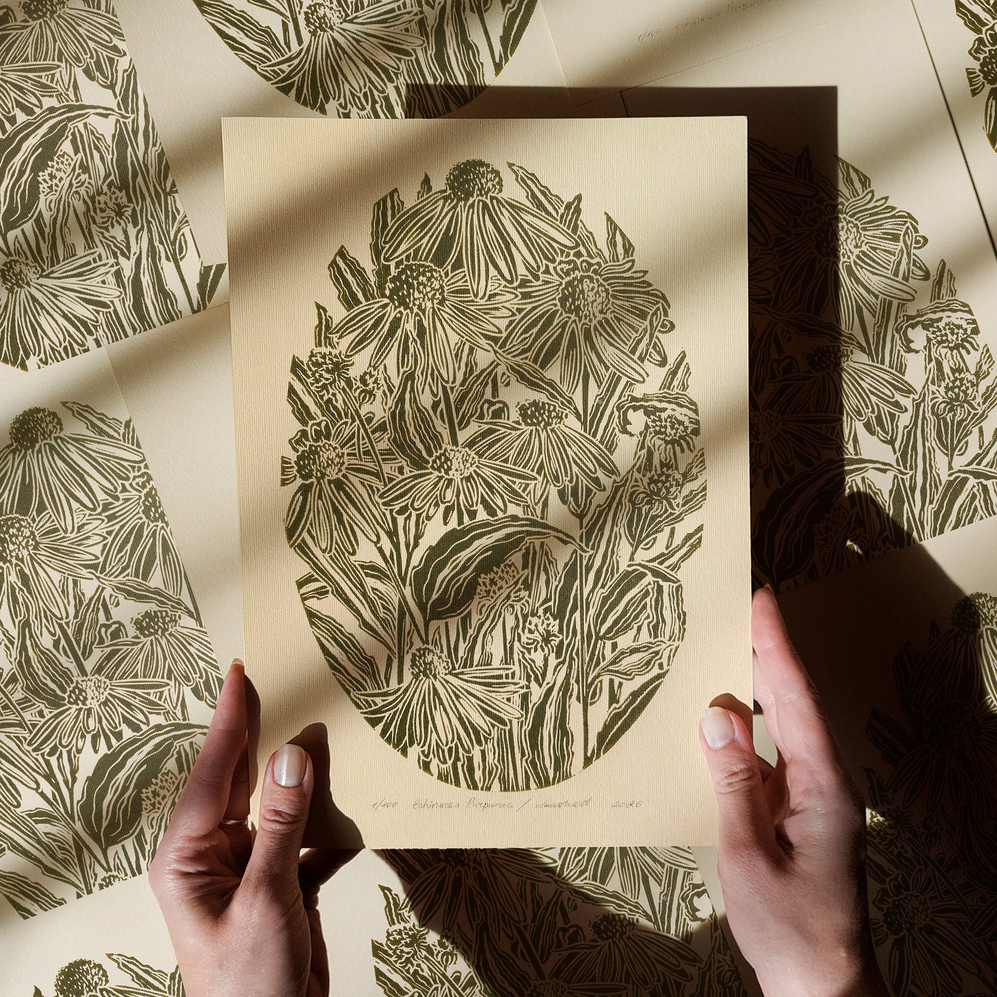 gallery wall set of 2 piece vintage anatomy echinacea purpurea flowers retro linocut print original artwork poison botanical master bedroom window nook decor sister gift floral lino rustic linogravure Sage green monochrome herb botanical staircase mother romantic vintage focal point relief handprint cottagecore living hostess farmhouse mother grandmother professor home office workspace handmade nature lover farm room dining entryway kitchen dorm mom wife woman girlfriend godmother apartment