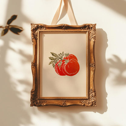 Red sage green beige vintage cottagecore tomato vegetable rustic linocut print retro kitchen dning room decor botanical lino garden harvest pantry original artwork gift for cook mom present nature linogravure farm 
english cottage wall art, handmade gift for women, poetic handmade gift for the home, slow living, grandmother gift, grandma gift, romantic vintage, study room, going away gift for coworker, window nook, godparent gift, pantry wall, Scientific, godmother gift, creative studio, girlfriend gift