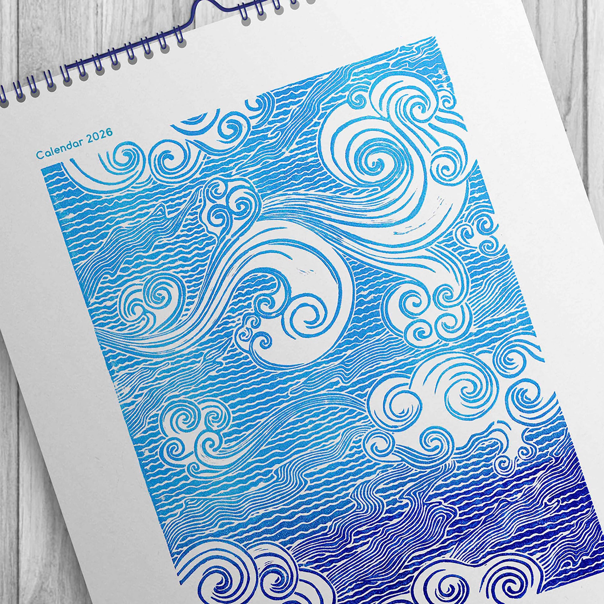 2026 wall printable illustrated calendar blue ocean waves fish sky clouds bird linocut monotype prints bedroom decor INSTANT DOWNLOAD coastal wall hampton digital download new year gift ideas 
best friend gift, girlfriend gift, sister gift, big sister gift, daughter gift, best man gift, wife gift, brother gift new year gift, christmas present, illustrated calendar, wall calendar 2026, holiday calendar 2026, instant download, digital product, downloadable art, wall hanging, unique wall art, Xmas Gift 