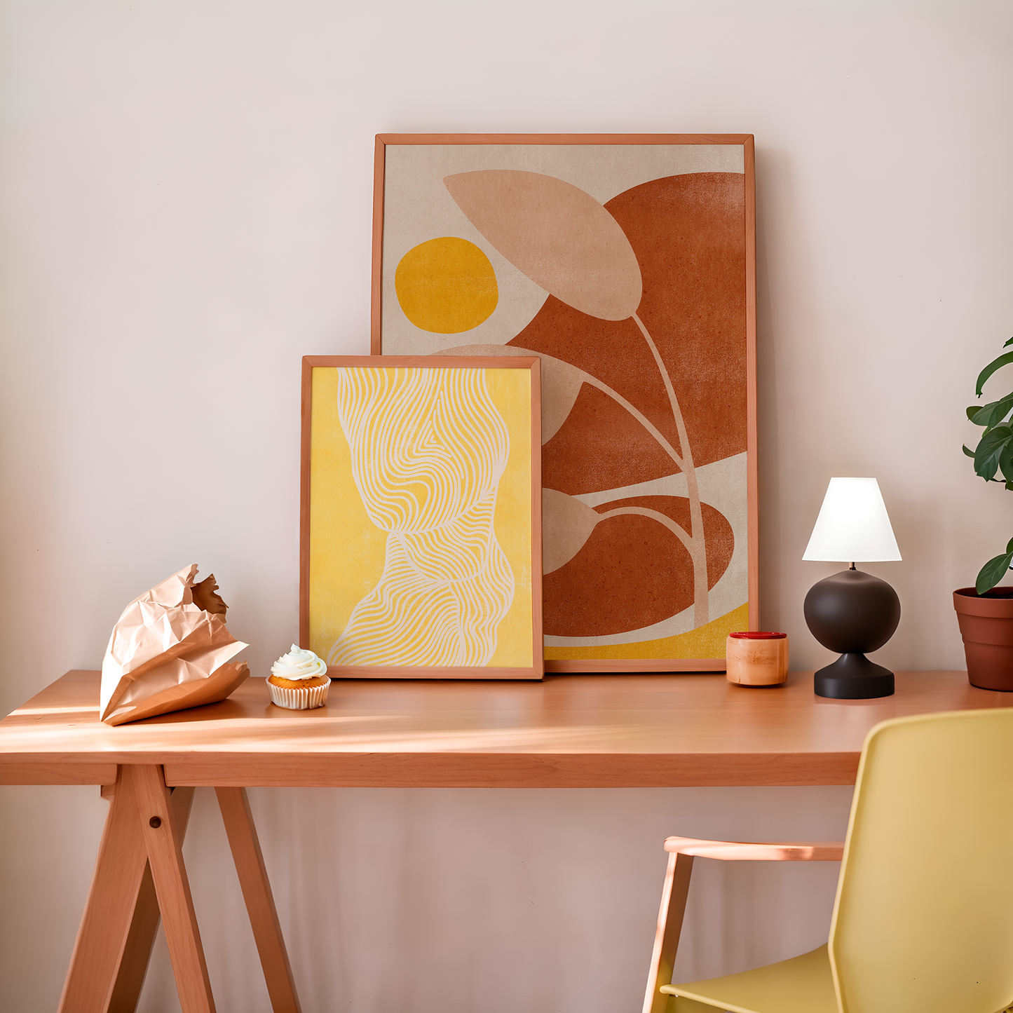 Yellow modern neutral art warm earth tones abstract prints leaves plant retro vintage terracotta color boho landscape printable wall art contemporary living room reading nook decor digital poster instant download home office workspace 
teacher appreciation gift, Autumn wall art, sister in law gift, self gift, rustic wall art, retirement, Thankful Wall Decor, Seasonal Decor, realtor closing gift, plant lover gift, Rustic Fall Wall Art, illustration