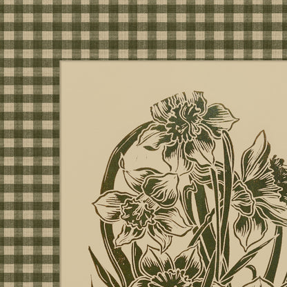 Retro Cottagecore Sage Green Gingham Daffodil Flowers Linocut Prints Floral Printable Bedroom Wall Art Checkered Farm Decor Digital Poster
wall hanging, Vintage art, trendy wall art, thank you gift boss, downloadable art, teacher appreciation gift, Summer wall art, sister in law gift, shelf decor, self gift, creative workspace, Folk botanical, rustic, Retro, retirement gift, contemporary, scandinavian, digital download, realtor closing gift, Xmas present, Woodland fairytale, plant lover gift