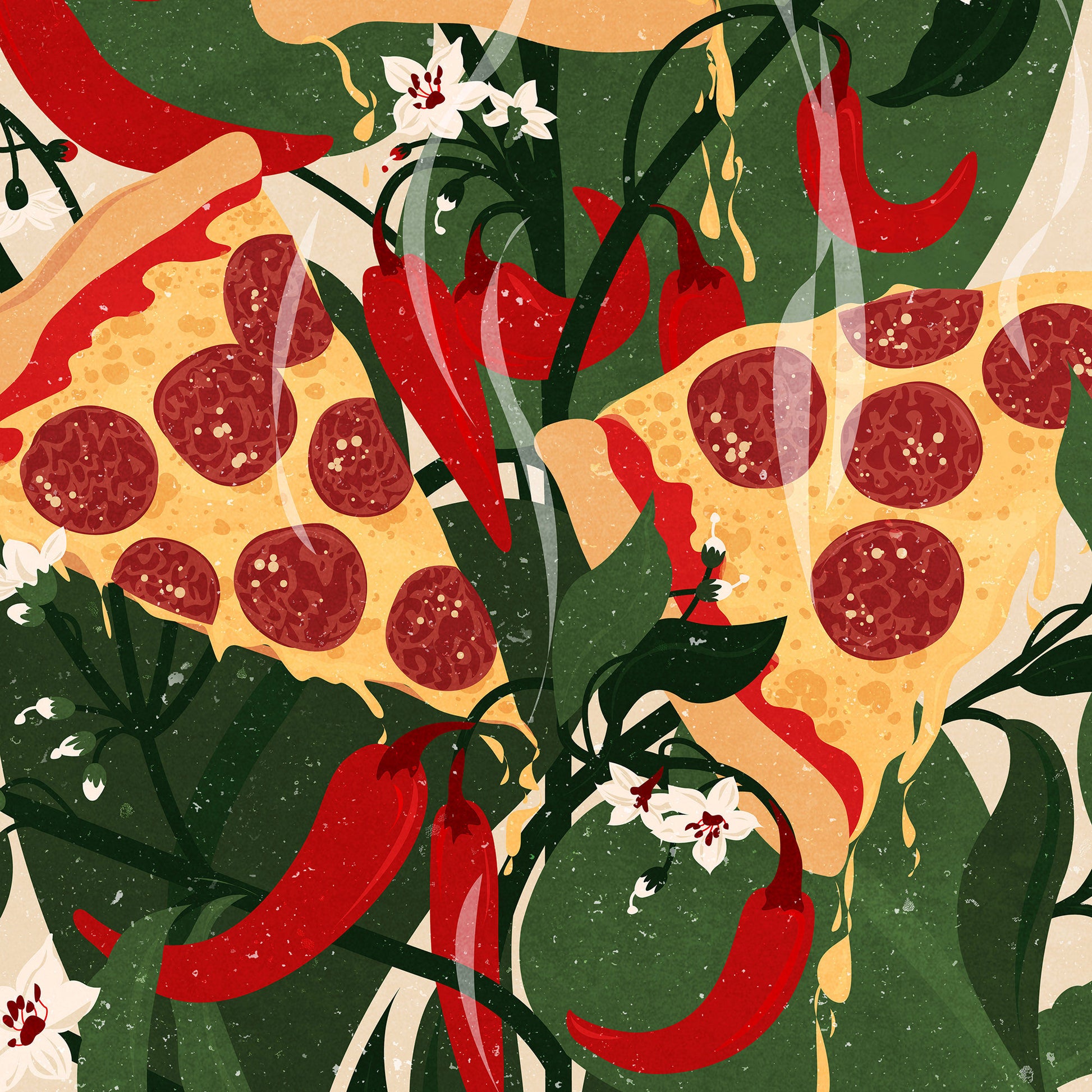 Green Maximalist Pepperoni Pizza Chili Pepper Plant Printable Wall Art Modern Kitchen Pantry Decor Floral Fast Food Prints Digital Poster
 wilderkind, gaming room, nature, rustic eclectic, textured, 30th birthday gift for her, fairy art, boyfriend birthday gift, headboard, eat in kitchen wall art, gallery wall hallway, mindfulness decor, laundry, mudroom art, housewarming gift, teacher appreciation gift, 40th birthday gift, &nbsp;thinking of you gift, guest bedroom, new job gift, reading nook, gift for her 
