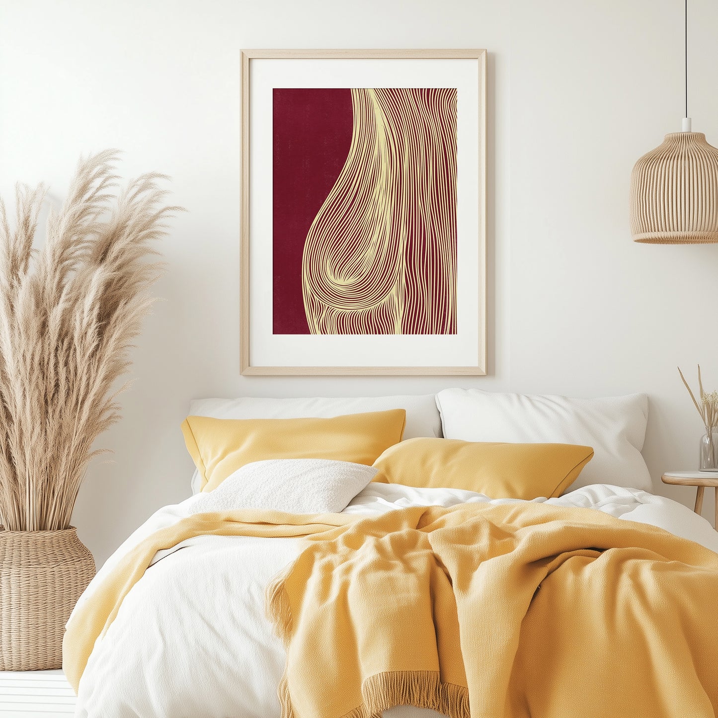 trendy 2026 palette burgundy red cherry butter yellow color relaxing abstract contemporary lines printable wall art mid century modern powder room decor above bed aesthetic prints digital poster she shed gifts meditation decor texture minimalist reading nook gift apartment downloadable yoga studio instant download laundry wellness home therapist office man cave geometric organic earth tone calm zen living master bedroom entryway spa hallway staircase her sister mom mother him man mindfulness