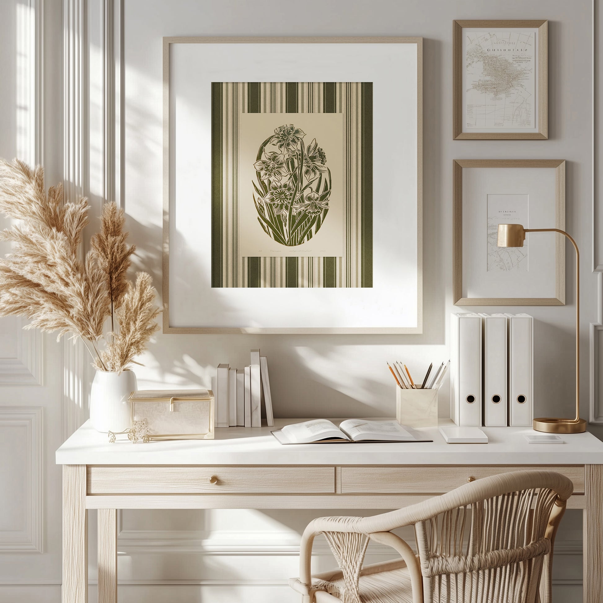 Retro Cottagecore Sage Green Daffodil Flowers Linocut Prints Floral Striped Printable Wall Grand Millennial Art Bedroom Decor Digital Poster home office 
 botanical, wild herbs, Forestcore, new job gift, grand millennial art, Grand Millennial Art, digital poster, biologist’s gift, therapist office art, New home gift, new grandma gift, new apartment housewarming gift, new apartment gift, nature wall art, nature lover gift, mothers day gift ideas, mothers day gift from daughter, mothers day gift,