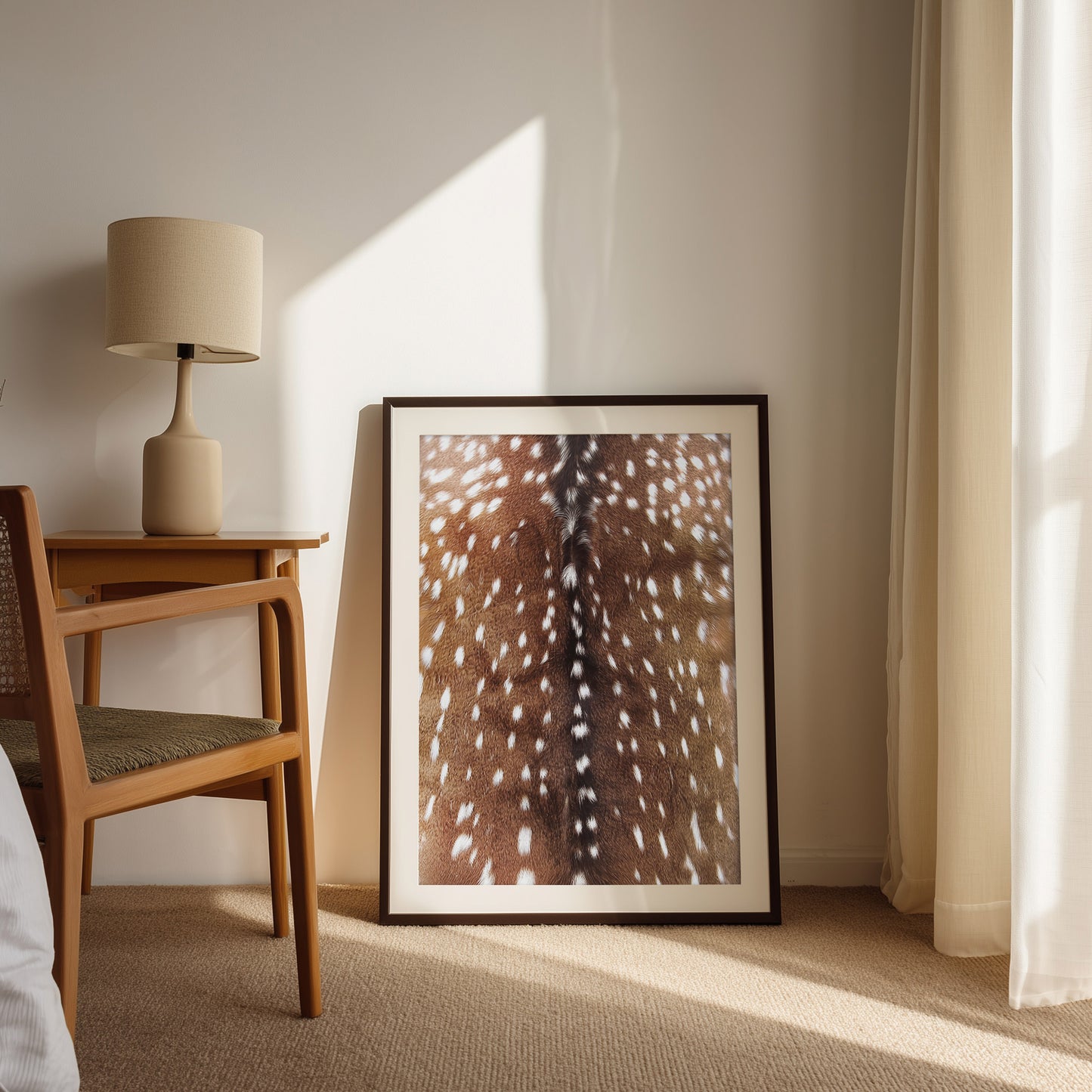 trendy 2026 prints spotted deer fur woodland animal printable wall art man cave home office decor fawn spots pattern 90s aesthetic forest cabin nursery digital poster axis deer download baby deer primary bedroom Brown beige Fawn Spots Baby Hide Bambi Realistic Surface Abstract Neutral Scandinavian wool home office boho living room retro country house Farmhouse Vintage Wild Like Country Boy Photography Safari Picture Maximalist for Stairwell Fashion Downloadable Rustic hallway laundry garage