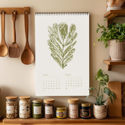 2027 wall printable calendar trendy 2027 color modern naive art abstract flowers meadowland green monotype prints plant lover gift 11x17 in illustrated calendar reading nook decor INSTANT DOWNLOAD sage green color living room home workspace new year gift earth tones contemporary office nature lover bedroom self christmas xmas kitchen hostess vertical teacher coworker housewarming new homeowner friend downloadable rustic hanging mother grandmother sister wife women farm girlfriend godmother